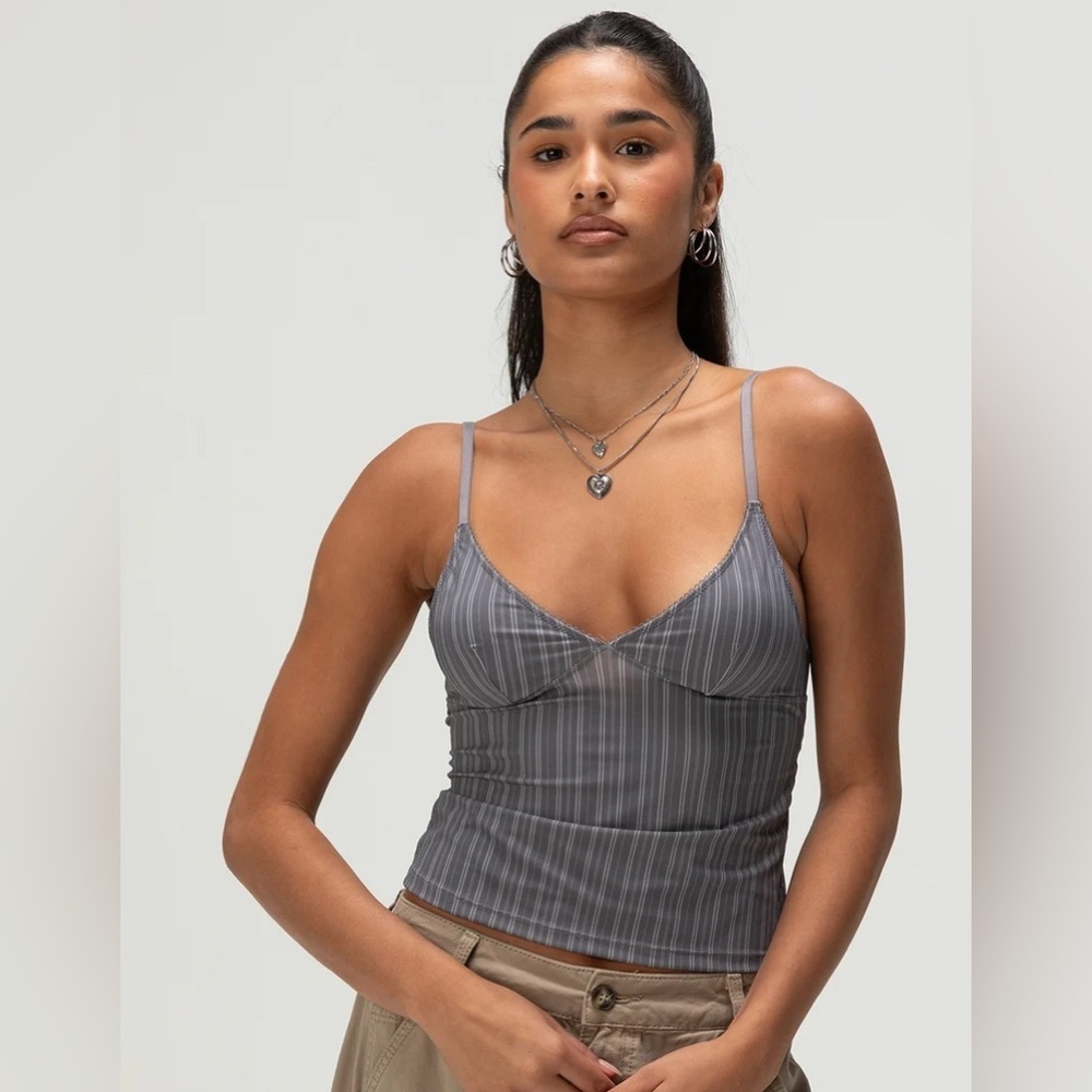 Urban Outfitters Out From Under Je T'aime Womens Grey 90s y2k Cami Size large